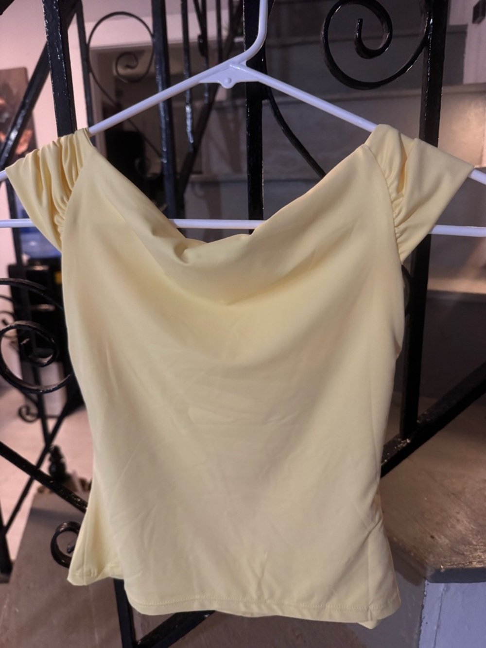 Love Poem One-Shoulder Draped Yellow Dress - Picture 2 of 3